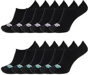 [New Balance] Women's Socks - Athletic Cushioned Low Cut Ankle Socks (12 Pack)