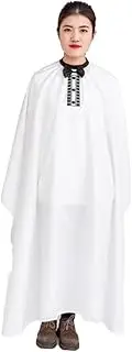Ipetboom 1PC Unisex Hair Salon Cape Stylish Bowknot Adult Haircutting Apron for Dyeing and Ironing Lightweight and Easy to Clean White with Collar