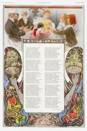 1896 Alphonse Mucha art Jacques Normand Christmas theme poem NEW poster 16x24