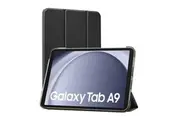 For Samsung Galaxy Tab A9+ Plus 11 inch SM-X210/X215 Folio Smart Leather Magnetic Stand Case Cover (Black)