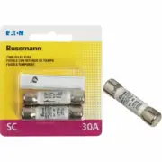 (5)-Bussmann 30A Midget Cartridge Time Delay Cartridge Fuse BP/SC-30