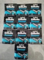 Original Gillette SENSOR 10 Pack of 5 unit= 50 Razor Blade Box Cartridge VINTAGE