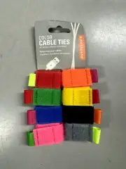 8 Color Cable Ties Kirkland Bright Multi-Color Nylon Hook & Loop Coded Ties