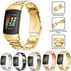 For Fitbit Charge 5 Metal Stainless Steel Watch Band Strap Link Bracelet +Tool