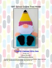 School Gnome Treat Holder- Plastic Canvas Pattern or Kit