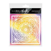 Hunkydory For the Love of Masks - Gorgeous Geometric Frame & Background