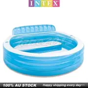 Intex Inflatable Kid Family Lounge Swimming Pool With Bench backrest Outdoor AU