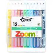 Texta Zoom Twist Crayons Assorted Colours Wallet 12 Pack