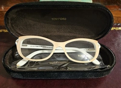 Tom Ford Women's NEW White & Peach Glasses Frames TF5286