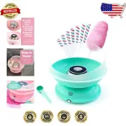 Compact Teal Cotton Candy Maker - Perfect for Parties, Easy Cleanup & Storage