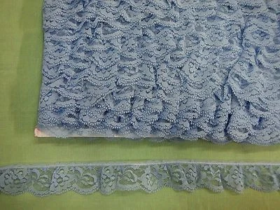 Gathered Lace Dusty Blue 10 metres (002456)