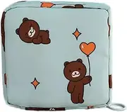 Period Bag - Portable Period Bag with Daisy Zipper | Period Bag for On The Go with Zip | Sanitary Pad Storage Bag | Cute Sanitary Napkin Storage Purses | Panty Liner Tampon Menstrual cupp
