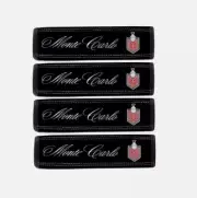 For Monte Carlo Seat Belt Shoulder Pads Genuine leather 4 SEATER Embroideried