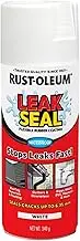 Rust-Oleum LeakSeal 340g White Rubberized Spray - Waterproof Sealant for Gutters, Roofs & More - Paintable, Flexible Finish for Leak & Crack Repair