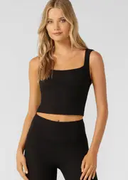 [Lorna Jane] Irresistible Rib Bra Tank Top Combo in Black, Size - Small S Black