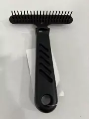 New! 6" long 4 1/4" wide Black HORSE MANE & TAIL RAKE w/ 20 PINS For grooming