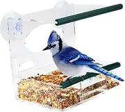 Yardwe Suction Bird Feeder Backyard Bird Feeders Suction Cup Bird Feeder Removable Tray Bird Feeder Drain Hole Bird Feeder Wild Bird Birdfeeders Window Bird Feeder Bird Feeding Tray