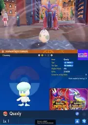 Pokemon Scarlet/Violet SHINY EGG QUAXLY ✨6IV SHINY Adamant TRADE Hatch Your own