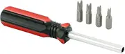 Sentry Supply 650-7905 One Way Screw Remover and Driver Multi-Bit Tool, Black and red