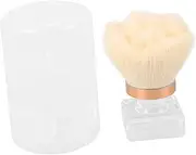 PAMINGONO 1 Set Multi Use Blush Brush Portable Small Fingernail Brush for Makeup Nail Dust Cleaning Ergonomic Design Versatile Cosmetic Powder Applicator with Transparent Case