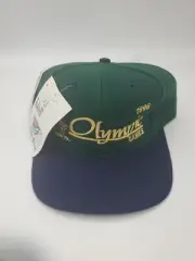 New Rare Atlanta 1996 Olympics Embroidered Starter Snapback Hat, Blue/Green