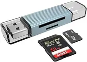 SD/TF Card Reader, 3 in 1 USB/USB C/Micro USB Micro SD Card Reader Adapter for Mac, MacBook, iPhone 15, Camera, Android Phone, PC, Laptop, iOS/Windows/Android for Lighting, Type C and USB-A