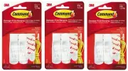 3M Command General Purpose Hooks Medium Cap White 2 Hooks and 4 Strips Pack Lot
