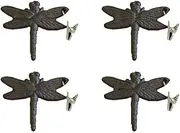 Cast Iron Table Cloth Weights, Dragonfly Design, Set of 4, 5cm Each