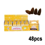 48pcs Satya Nag Champa Dhoop Cone Sandalwood Incense Scent Aromatherapy Tower
