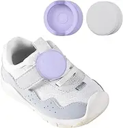 2 Pack Air Tag Holder for Kids Shoelaces, Hidden Silicone Air Tag Case Holder for Children Shoes Shoestring Accessories, Waterproof GPS Tracker Covers for Backpack, Dog, Cat Collar(White,Purple)