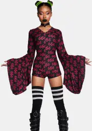 [Too Fast] 666 Bell Sleeve Romper