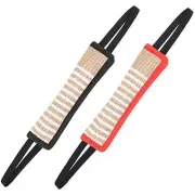 2 Pcs Dog Tug Toy,tug of War,Fight Pillow with 2 Handles Tough Jute for Small
