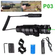 Green Dot Laser Sight Designator 45° Offset Mount Switch Tactical Hunting Scope