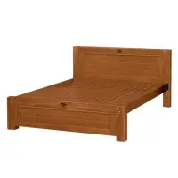 在飛比找momo購物網優惠-【唯熙傢俱】維多莉柚木色5尺雙人床(臥室 雙人床 實木床架 