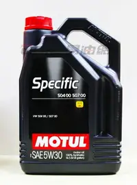 在飛比找樂天市場購物網優惠-MOTUL SPECIFIC 504-507 5W30 全合