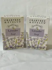 Crabtree & Evelyn "Lavender" 2 X 100 Gram Bar Soaps