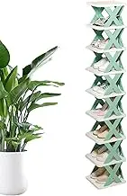 Generico Vertical Shoe Rack – Folding High Shelf Vertical Organizer Shoe Rack – Multifunctional for Home Entrance Small Spaces
