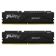 Kingston 32GB (2x16GB) DDR5 4800MHz CL38 UDIMM Fury Beast Black Heat Spreader Desktop PC Gaming Memory