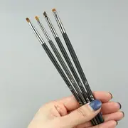YOUWELL - Concealer Brush / Set Set Of 4 - 406 Eyeliner Brush & 712 Fine-Tip Liner Brush & 722 Flat Eyeliner Brush & 722 Beveled Eyeliner Brush - Black - One Size