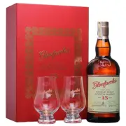 Glenfarclas Whisky 15yo Single Malt Scotch Whisky 2 Glasses Gift Pack 700ml
