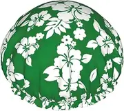 Hawaii Flower Print Various Activities Shower Cap Reusable Soft And Lightweight Bath Hair Cap Long Hair