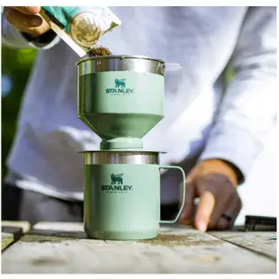現貨 美國代購 史丹利 STANLEY 新品 咖啡濾杯組-綞紋綠 露營咖啡組 保溫杯+濾杯兩入/組 白色 綠色