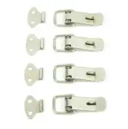 4pcs Stainless Steel Spring Loaded Clamps Toggle Latch Catch for Wooden Case
