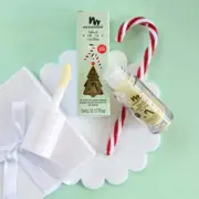 No Nasties Natural Kids Lip Gloss Wands Christmas Candy Cane - Sparkly Clear ...