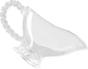 CRILSTYLEO Glass Gravy Pitcher with Ergonomic Handle Sauce Serving Jar for Milk and Dressings Versatile Table Decor for Parties Bbqs and Family Gatherings