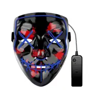 Led Mask for Halloween EL Light KTV Dance Party Scary Mask blue
