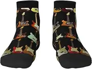 [JBYJBX] Art Guitar Pattern Print Adult Socks Womens Mens Workout Thermal Cozy All-Season Gift Holiday Articles Use