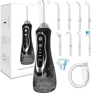 Water Flosser, Cordless Oral Irrigator for Teeth, Gum, Braces Deep Cleaning, 8 Tips, 3 Modes, 300ML Rechargeable Water Dental Flosser, IPX7 Waterproof, Portable Design for Home Travel