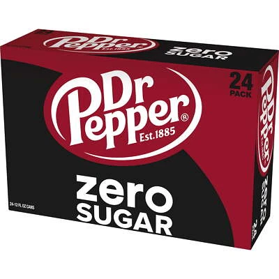 Dr Pepper Zero Sugar Soda Pop, 12 fl oz, 24 Pack Cans FREE SHIPPING!!!!!!