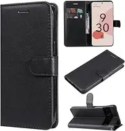 Case for Google Pixel 7 Pro, Classical PU Leather Flip Magnet Wallet Stand Card Slots Protective Cover with Hand Strap for Google Pixel 7 Pro (XD-Black)